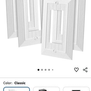 White wood bamboo Decorative wall switch plate cover